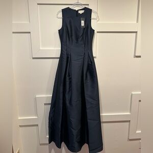 Sachin & Babi Elegant Navy Sleeveless Gown Midi dress NWT midnight jet 4